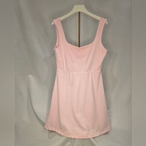 Elegant Pink Sleeveless Athleisure Dress